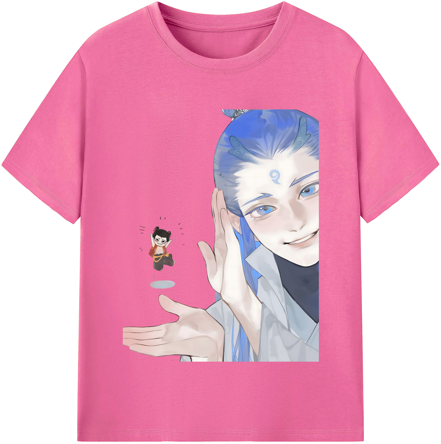 （画像用） Ne Zha 2 ナタ 魔童の大暴れ レディースカジュアルプリントTシャツ（綿100％）